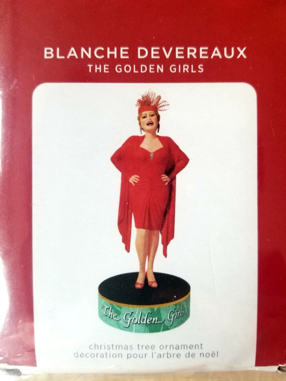 The Golden Girls " Blanche" Christmas Ornament NEW